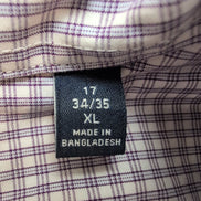 Chemise Tommy Hilfiger XL Violet Carreaux Regular Fit 100% Coton manches longues