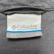Chemise Columbia L Gris Uni 100% Coton Poche Stylo Minimaliste manches longues