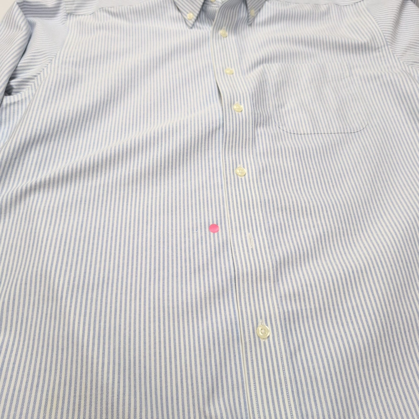 Chemise L.L. Bean Bleu à Rayures Wrinkle Resistant 1 Poche - Taille L