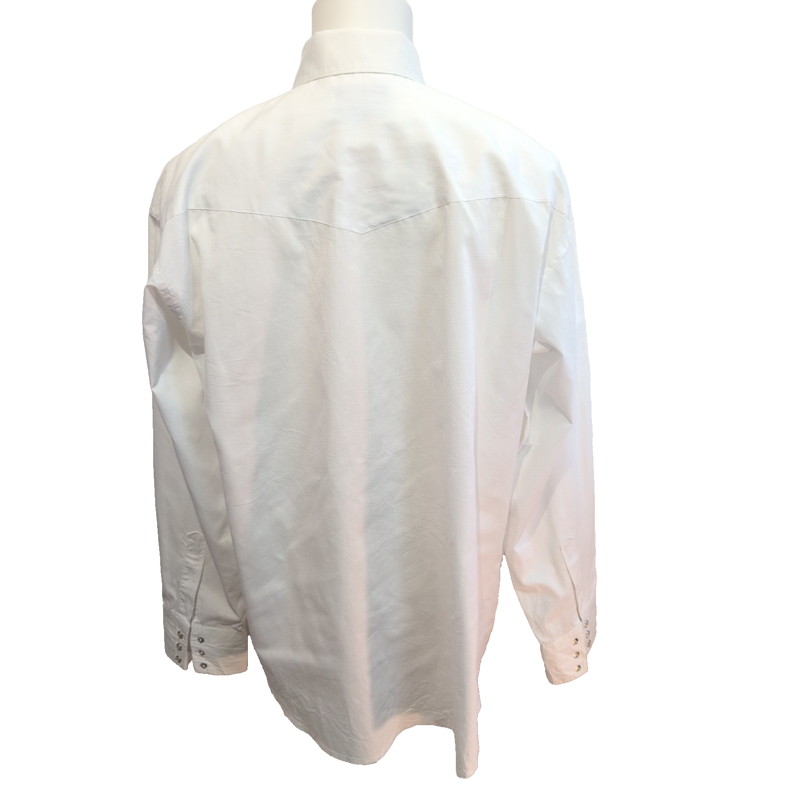 Chemise Wrangler Western Blanche Boutons Pression - Taille XL/XXL