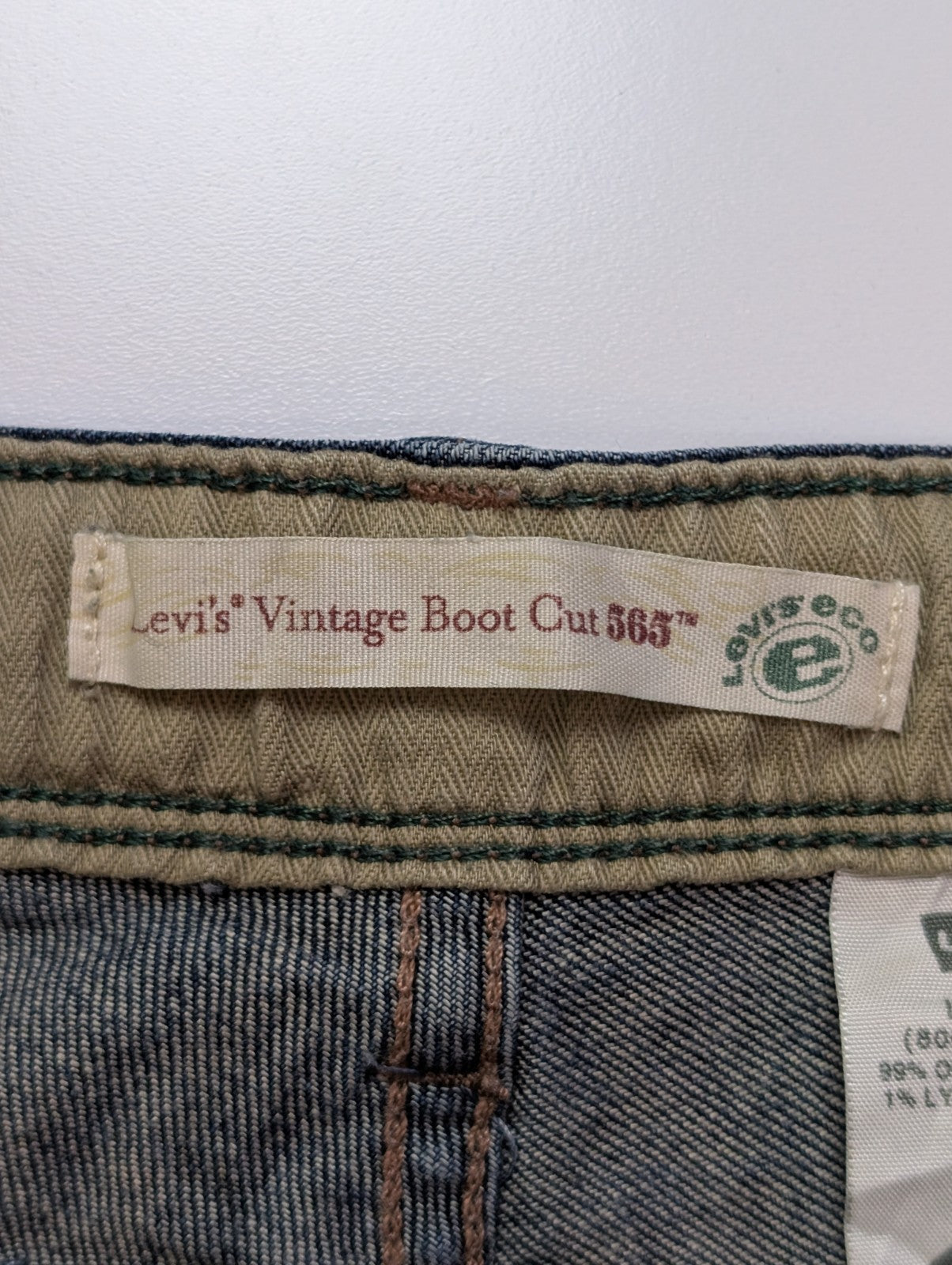 Jean Levi's Vintage Boot Cut 563 Femme Bleu Stretch T38 - Série Spéciale Eco