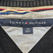 Pull col zippé Tommy Hilfiger vintage noir profond homme taille L/XL
