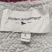 Modern Amusement Veste Surchemise Polaire Sherpa Carreaux Rouge L Hiver |255S