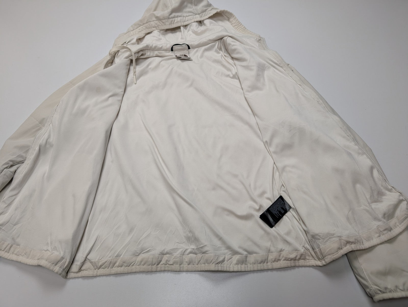 Veste The North Face Matelassée Blanc Cassé Femme Capuche - Taille S