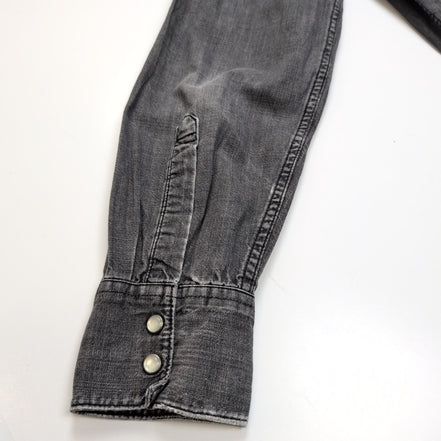 Chemise en jean Levi's noir gris foncé style western patiné Taille L