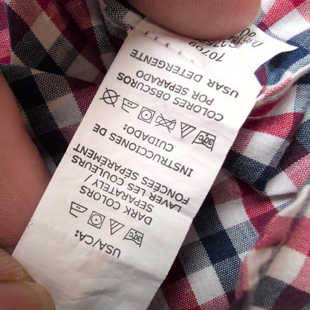 Chemise Chaps Carreaux Bleu Blanc Rouge Taille M Manches courtes