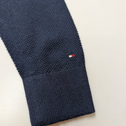 Pull Col Rond Tommy Hilfiger Bleu Marine Logo Géant Femme - Taille XS