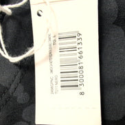 Robe HUE L Noire Motif Gris Manches Longues Douce Neuve Étiquette