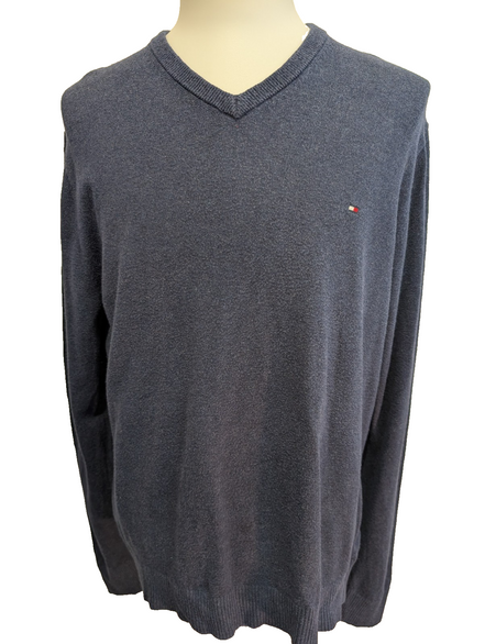 Pull Tommy Hilfiger Homme Bleu - Pima Cotton & Cashmere Blend - Taille XL
