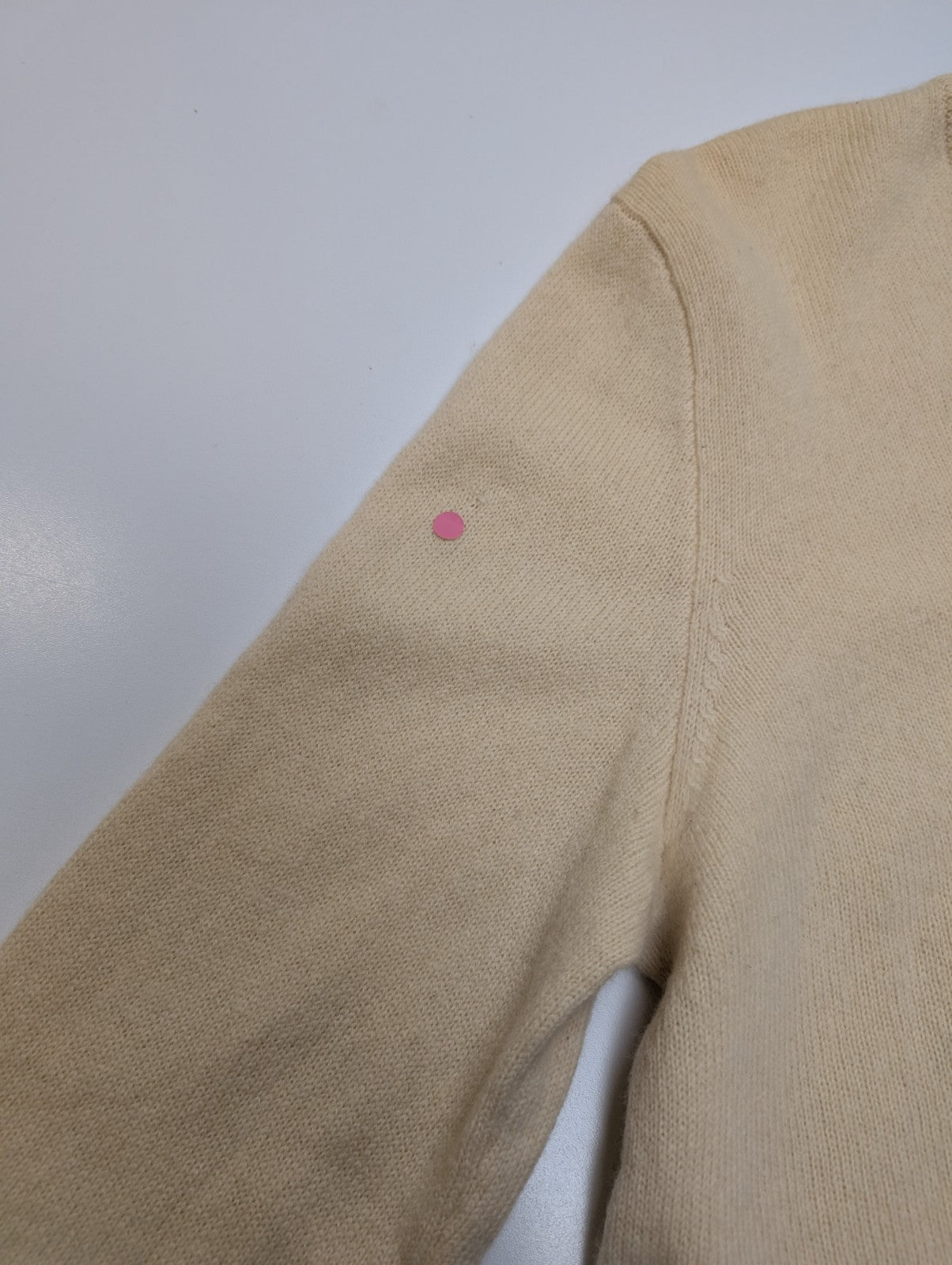 Pull Polo Ralph Lauren Col V 100% Laine d'Agneau Crème - Taille L
