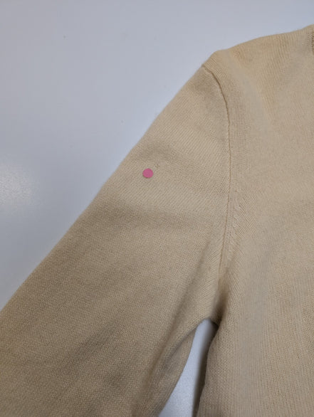 Pull Polo Ralph Lauren Col V 100% Laine d'Agneau Crème - Taille L