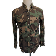 Chemise Ralph Lauren S Camouflage Militaire Chasse VTG Button Down Shirt