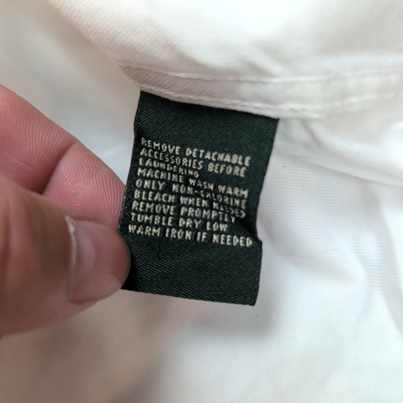 Chemise Lauren Ralph Lauren Slim Fit L XL Blanche 100% Coton Manches longues