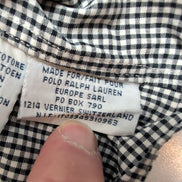 Chemise Ralph Lauren Custom Fit XL Noir Blanc Carreaux Manches Courtes