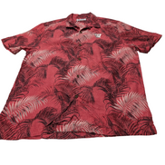 Chemise hawaïenne soie rouge Tommy Bahama Red Wisconsin taille L