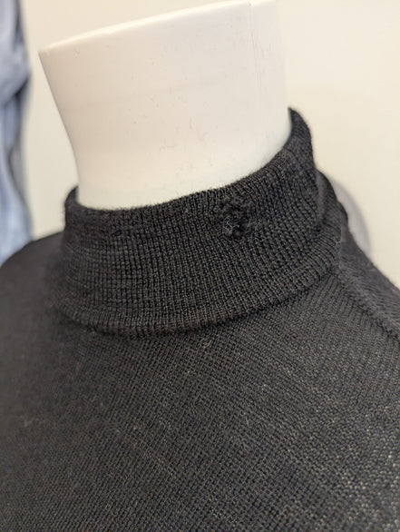 Pull Col Montant Armani Jeans - 100% Laine Italienne - Noir - Taille M