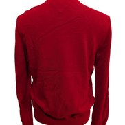 Pull TOMMY HILFIGER Bleu Marine Logo Géant Relief Taille M Coton Homme