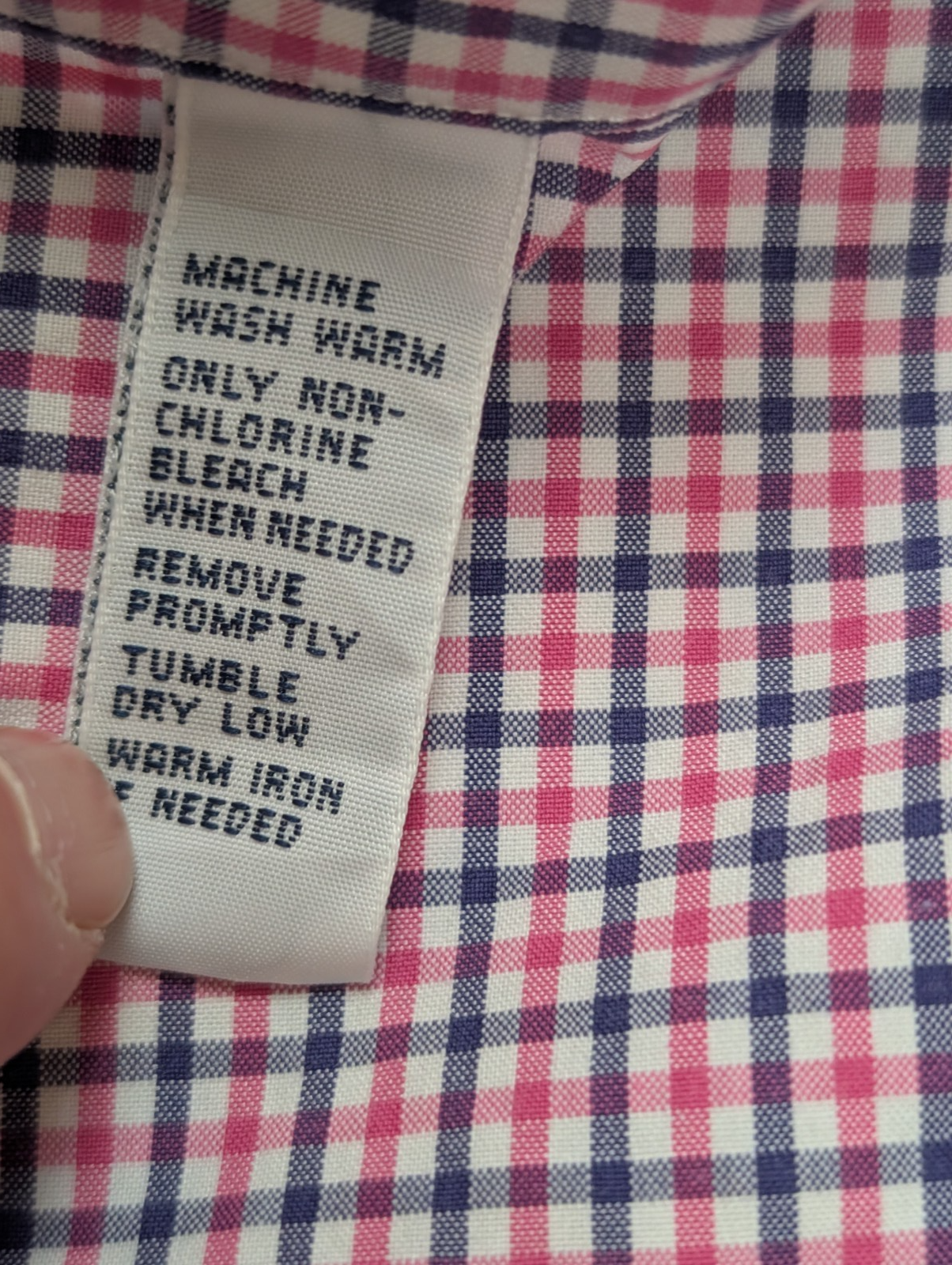 Chemise Ralph Lauren rose et bleue à carreaux logo marine taille L #2551