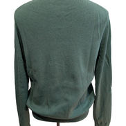 Pull POLO RALPH LAUREN Homme M Vert Sapin Col V Logo Bordeaux Cotton Knit