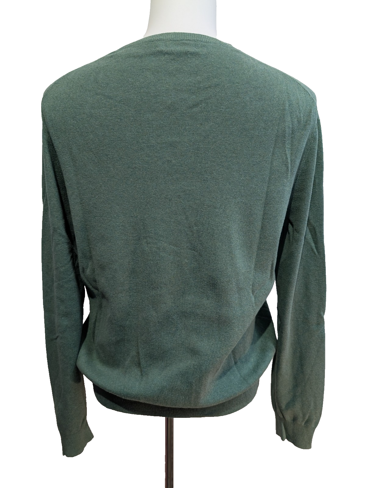 Pull POLO RALPH LAUREN Homme M Vert Sapin Col V Logo Bordeaux Cotton Knit