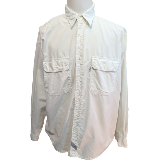 Chemise Levi's Vintage Blanche 100% Coton Coupe Ample Taille L