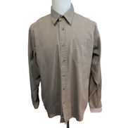 Chemise Wrangler Homme Taille L Marron Clair Camel Mélange Coton Poche