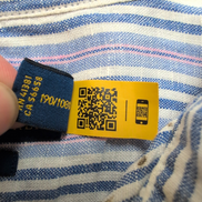Chemise Polo Ralph Lauren XXL Lin Rayures Multicolores Classic Fit QR Code