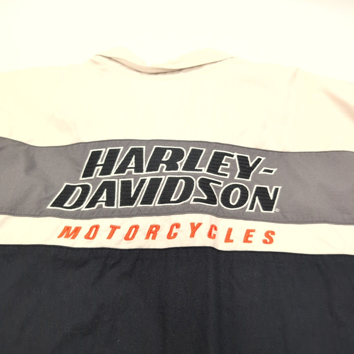 Chemise Harley Davidson Racing 3XL blanche brodée biker rare XXL