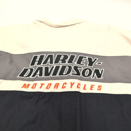 Chemise Harley Davidson Racing 3XL blanche brodée biker rare XXL