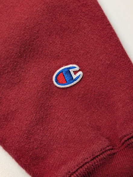 Sweat à Capuche CHAMPION Vintage Homme S Bordeaux Hoodie Logo Brodé Rare
