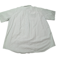 Chemise L.L. Bean verte à rayures gaufrée manches courtes taille XL/XXL #30e