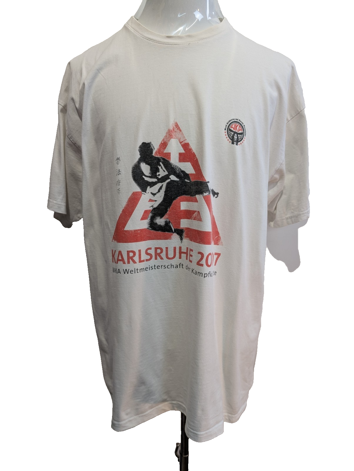 T-SHIRT WKA XXL Karlsruhe 2007 Kickboxing Arts Martiaux B&C Vintage |109T