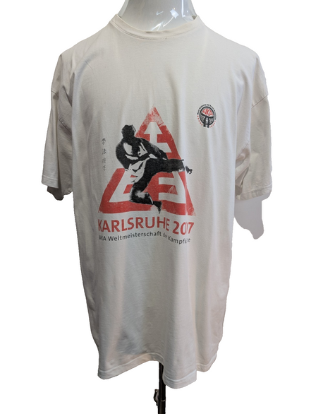T-SHIRT WKA XXL Karlsruhe 2007 Kickboxing Arts Martiaux B&C Vintage |109T