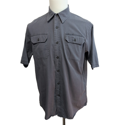 Chemise Wrangler Manches Courtes Grise à Poches Stretch FLEX Taille M