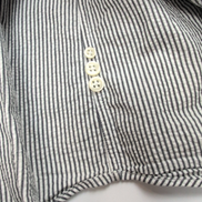 Chemise Ralph Lauren XL Noire Rayures Gaufrées Manches Courtes Button Down Shirt