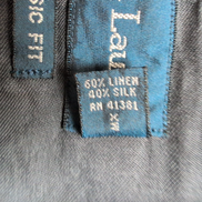 Chemise Ralph Lauren M Lin Soie Gris Anthracite Logo Vert Classic Fit