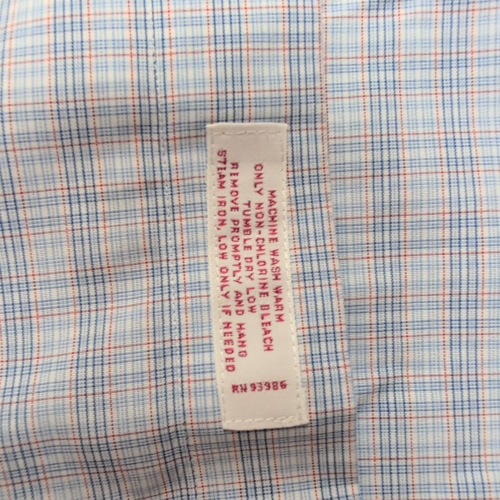 Chemise Brooks Brothers 346 M/L Bleu Carreaux Regular Fit 100% Coton