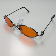 Lunettes de soleil Y2K Branches fines Acier brossé Déco Volant