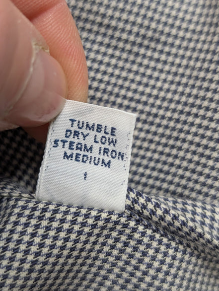 Chemise Ralph Lauren Yarmouth Pied-de-Poule Bleu Marine et Blanc - Taille XL