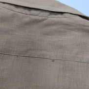 Jean Paul Germain chemise 100% lin beige vintage finition cachée boutons M