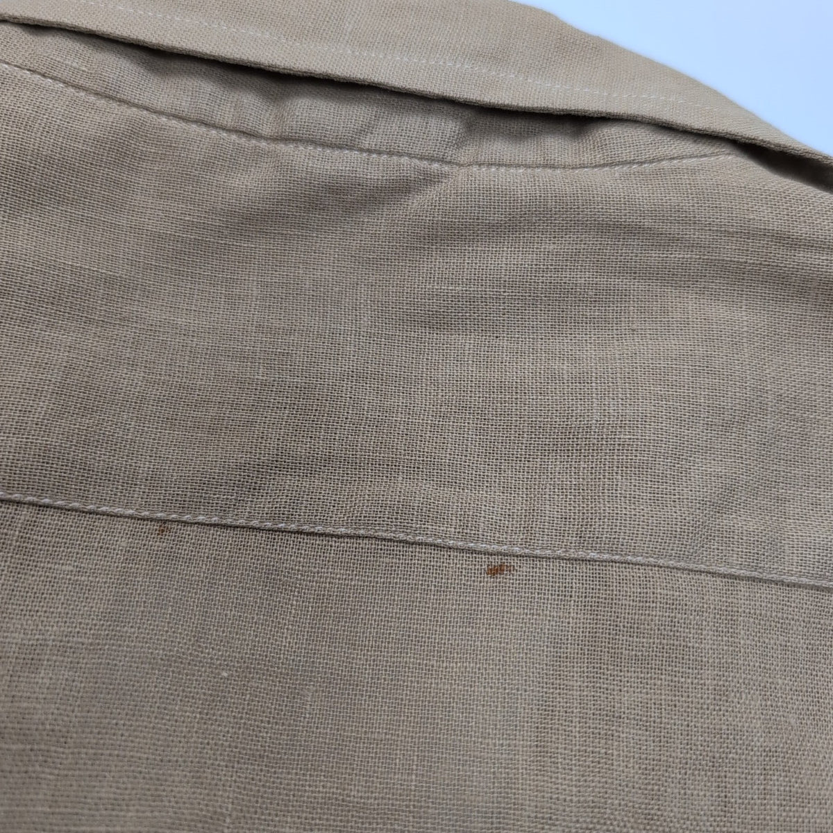 Jean Paul Germain chemise 100% lin beige vintage finition cachée boutons M