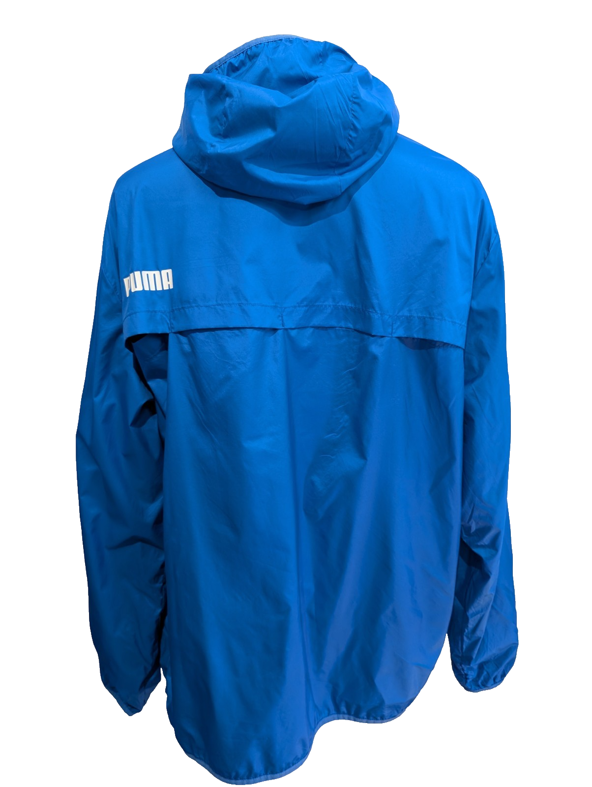 Coupe-Vent Puma XXL Bleu Électrique Vif Veste Sport à Capuche Filet