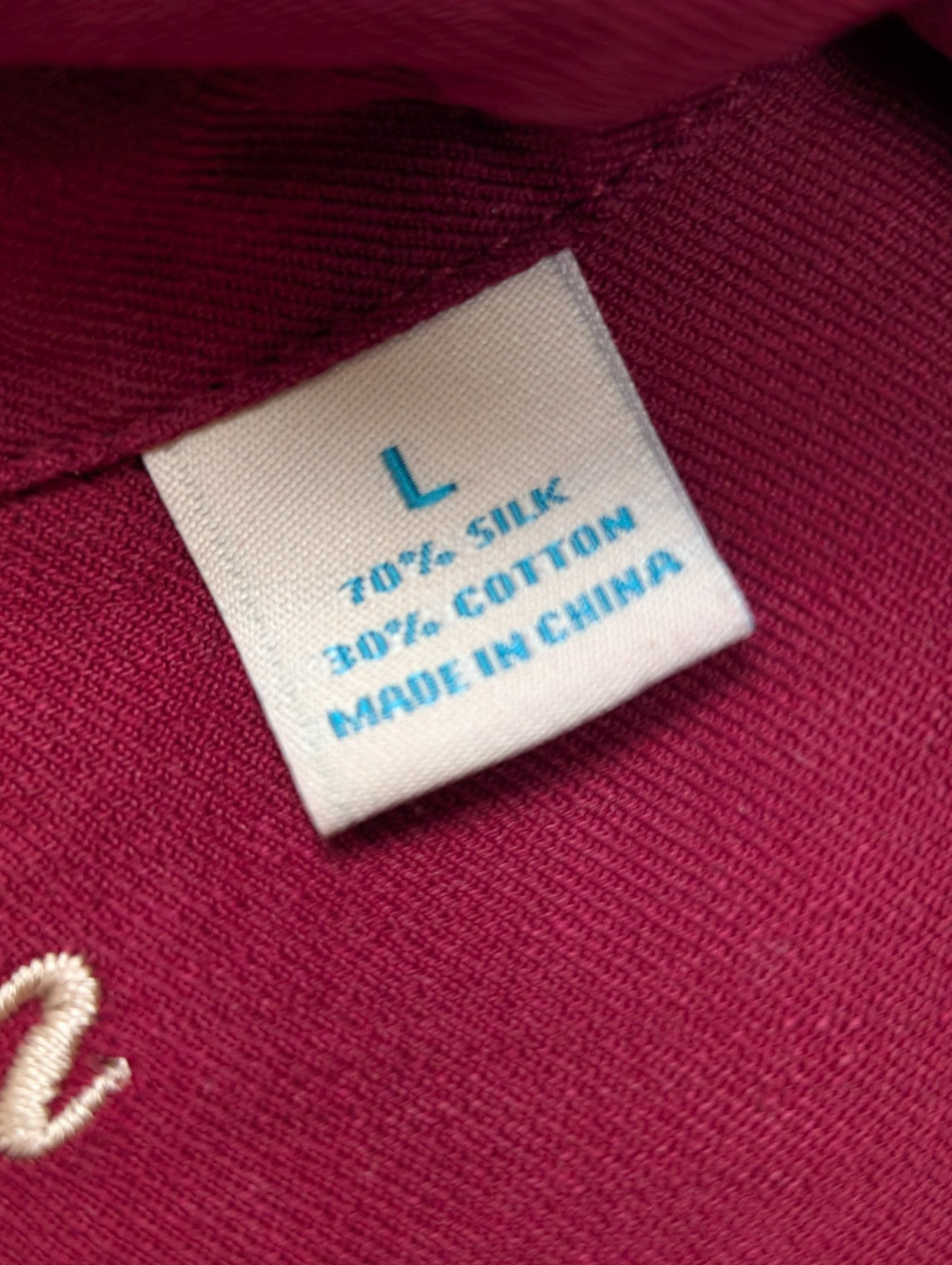Chemise Hawaïenne Caribbean Silk - 70% Soie / 30% Rayonne - Bordeaux - L