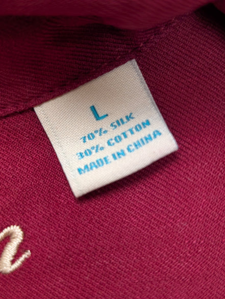 Chemise Hawaïenne Caribbean Silk - 70% Soie / 30% Rayonne - Bordeaux - L
