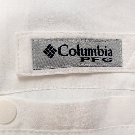 Chemise Pêche Columbia PFG Omni-Shade XLTG Blanc 6 Poches Manches Longues