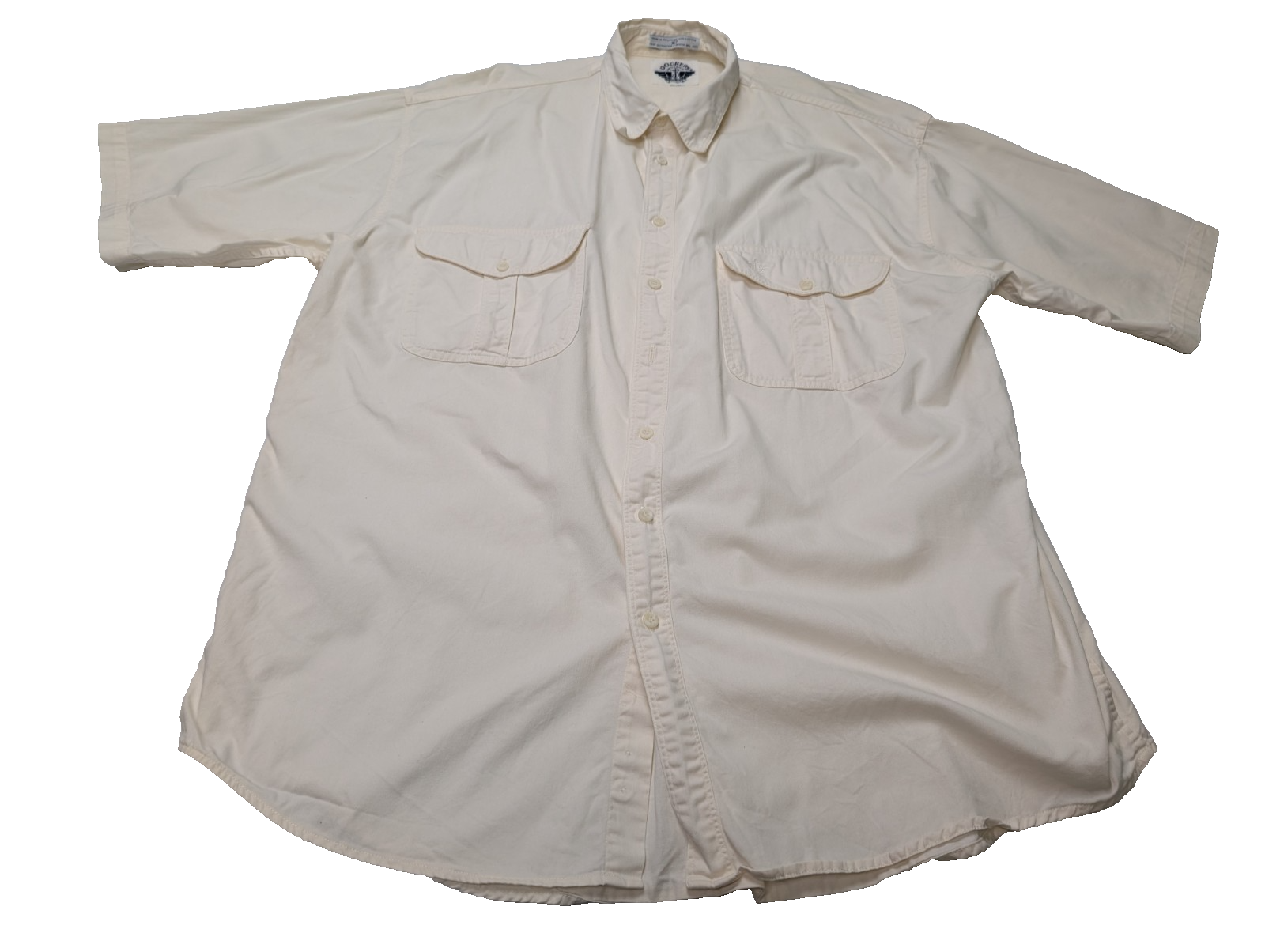 Chemise à manches courtes Dockers blanc cassé uni 2 poches taille XXL Homme