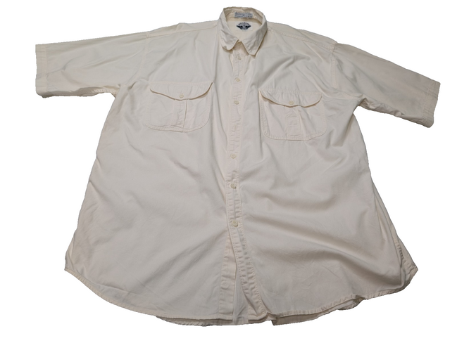 Chemise à manches courtes Dockers blanc cassé uni 2 poches taille XXL Homme