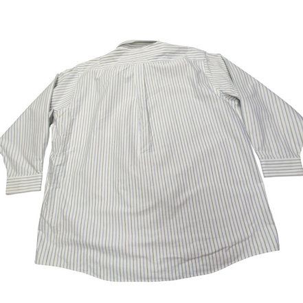Chemise L.L. Bean blanche à rayures bleues et verte taille XXL #119e
