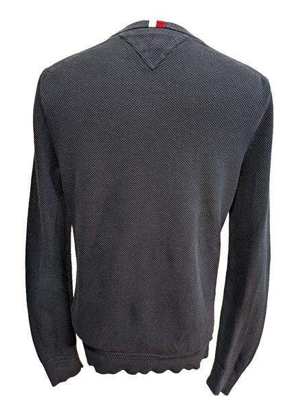 Pull Tommy Hilfiger Bleu Marine Col V Classique - Taille M