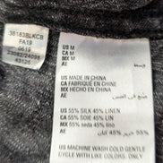 Chemise hawaïenne soie et lin Tasso Elba grise manches courtes taille M